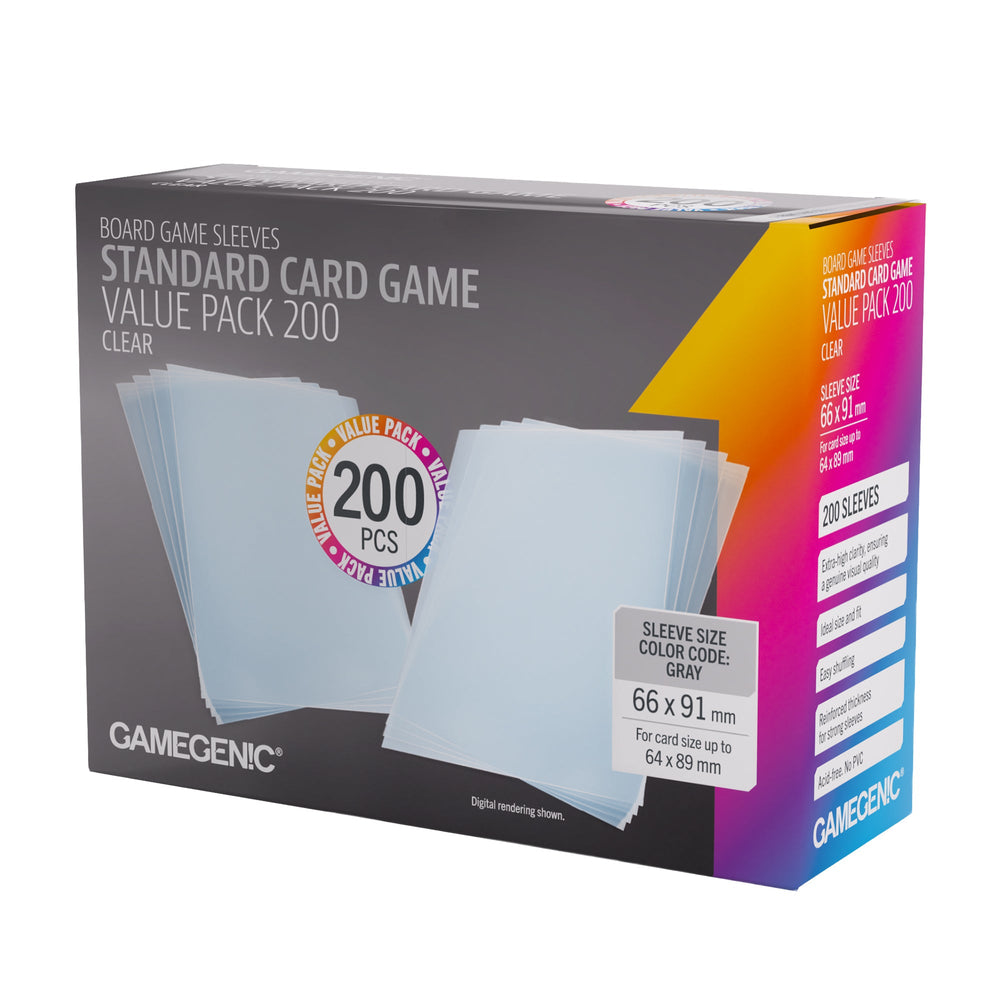 Gamegenic: Prime Sleeves Standard Card Game - Size Value Pack (200)