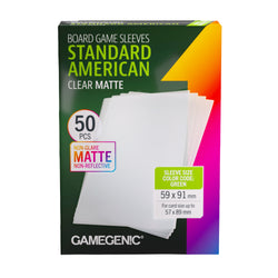 Gamegenic: Board Game Sleeves - Standard American (Clear Matte)