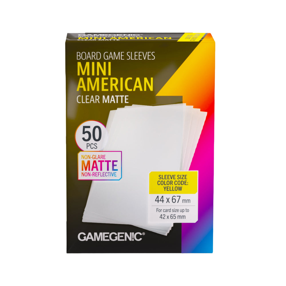Gamegenic: Board Game Sleeves - Mini American (Clear Matte)