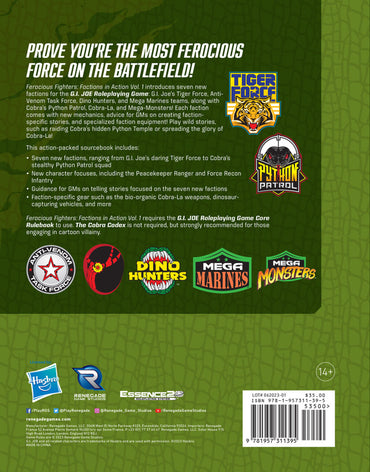 G.I. JOE (RPG): Ferocious Fighters - Factions in Action Vol. 1