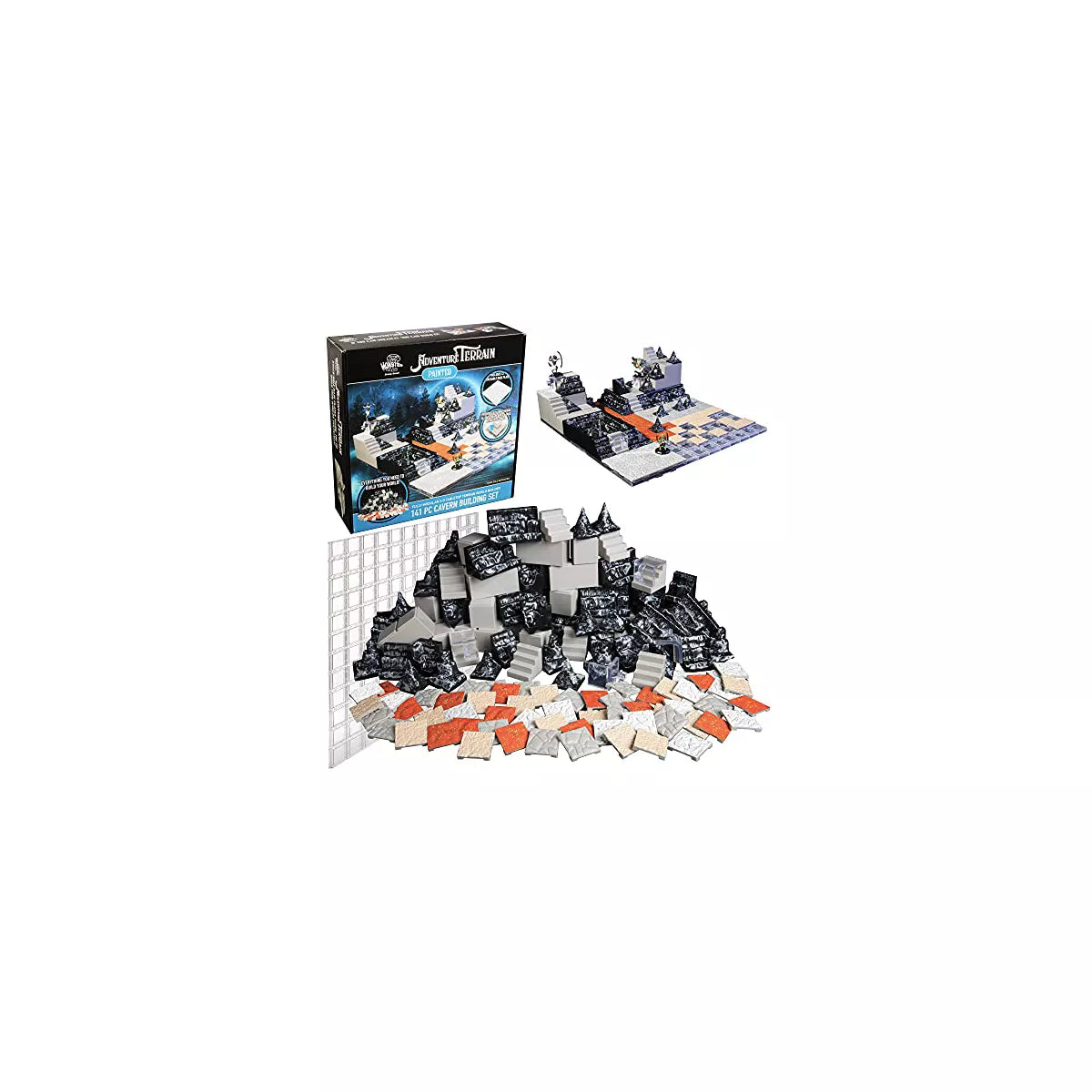 Monster Adventure Terrain: Painted Cavern Building Set (141pc)