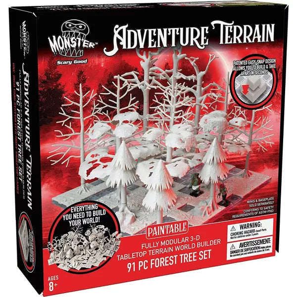 Monster Adventure Terrain: Unpainted: Forest Tree Set (91pc)