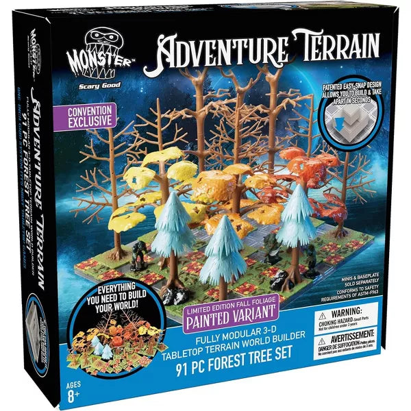 Monster Adventure Terrain: Painted Fall Foiliage Forest Tree Set (91pc)