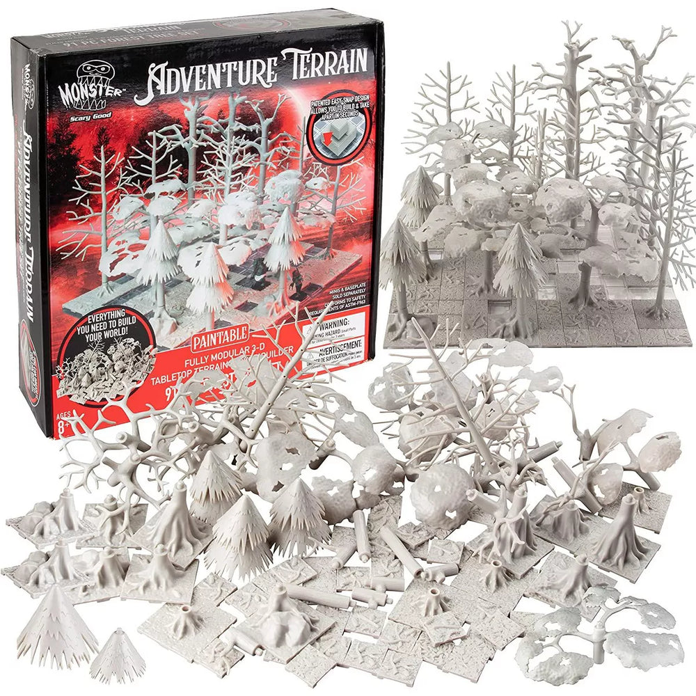 Monster Adventure Terrain: Unpainted: Forest Tree Set (91pc)