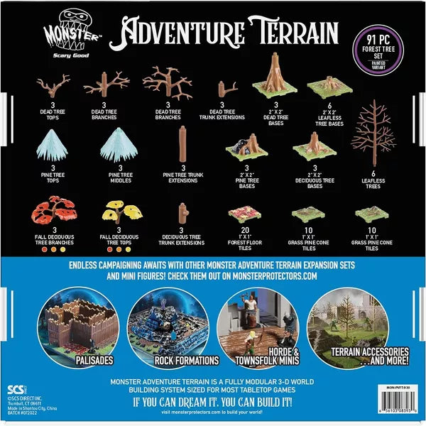 Monster Adventure Terrain: Painted Fall Foiliage Forest Tree Set (91pc)