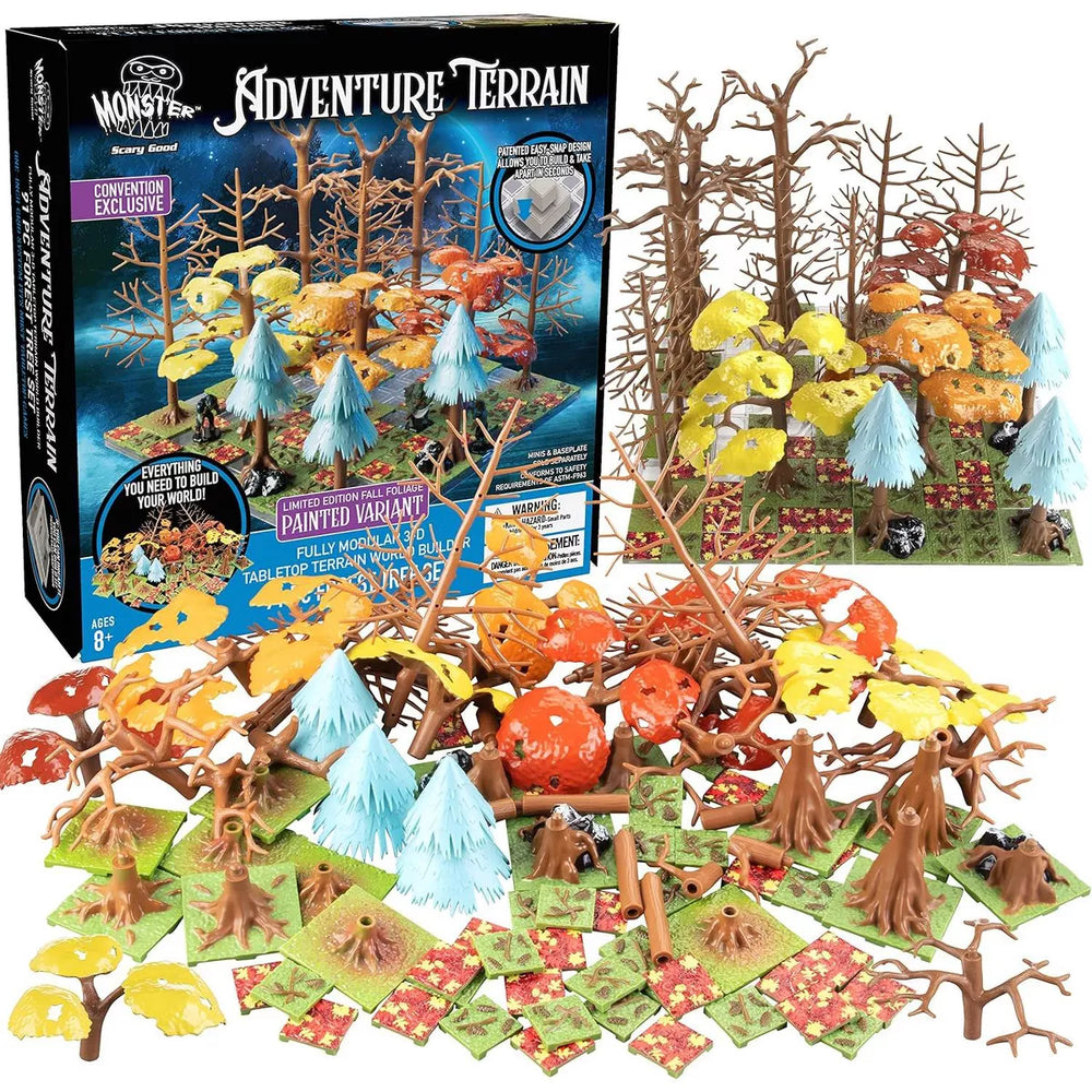 Monster Adventure Terrain: Painted Fall Foiliage Forest Tree Set (91pc)