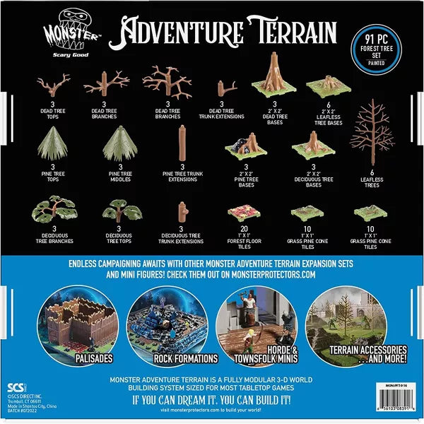Monster Adventure Terrain: Painted Forest Tree Set (91pc)