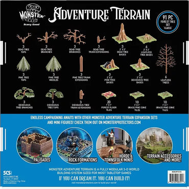 Monster Adventure Terrain: Painted Forest Tree Set (91pc)