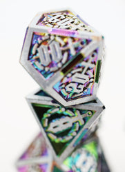 Foam Brain Games: Crossed Swords - Holographic Swords Metal RPG Dice Set