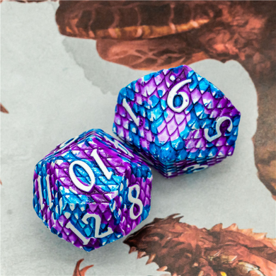 Foam Brain Games: Dragon Scale Ice Metal Dice Set