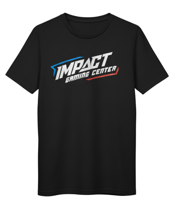 Impact T-Shirt: Big Front Impact Gaming Center (Screen Print)