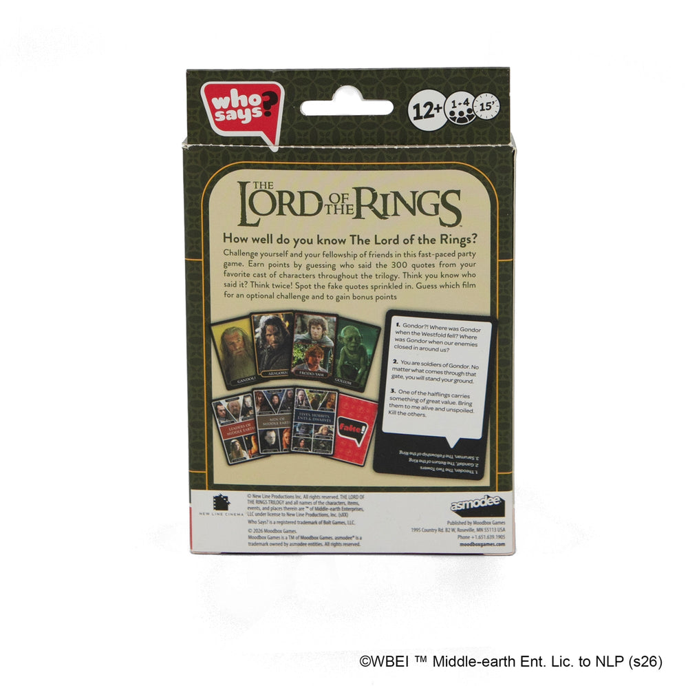 Who Says? Lord of the Rings