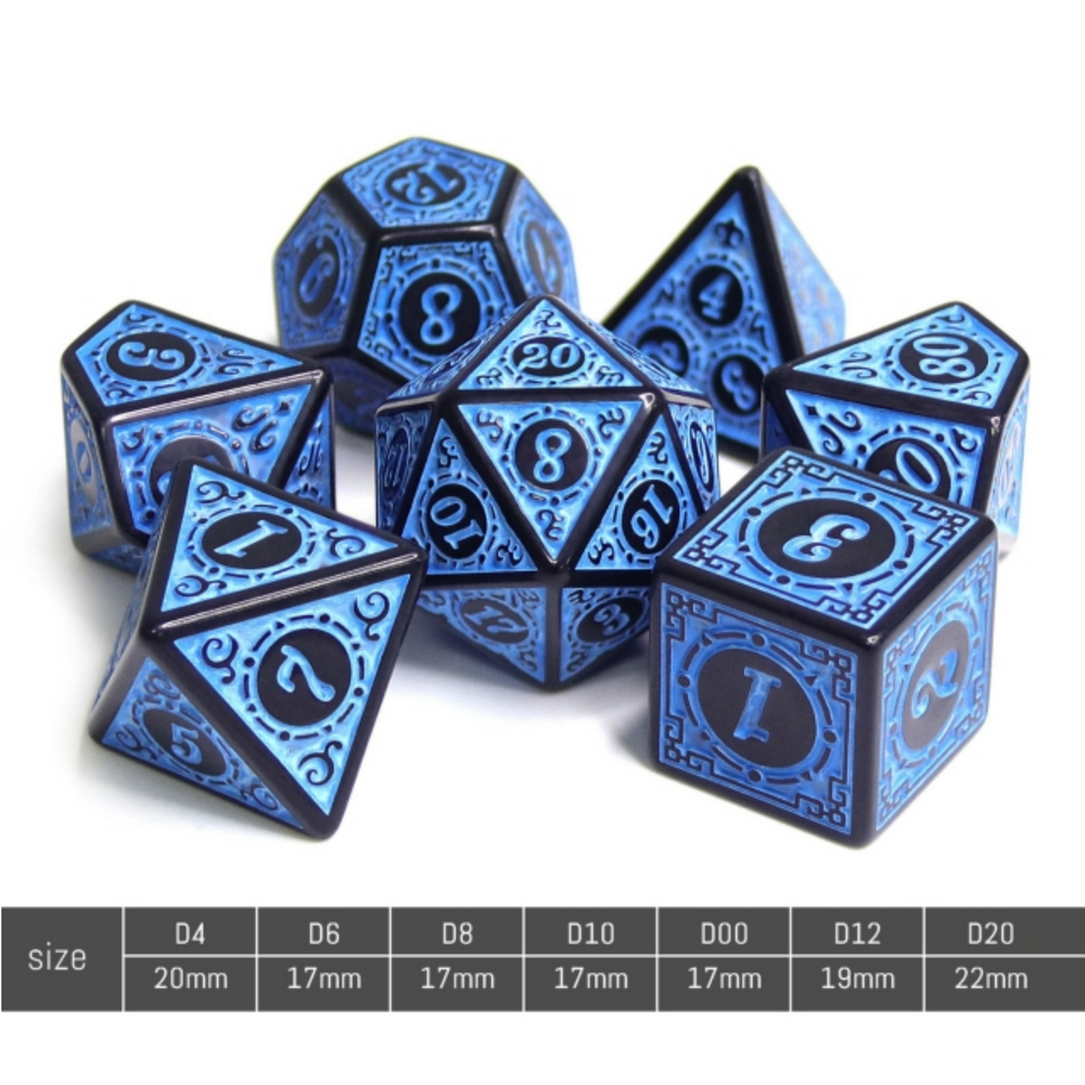 Foam Brain Games: Magic Flame - Blue RPG Dice Set