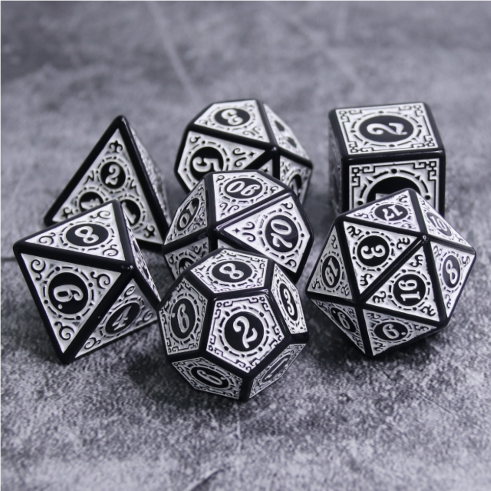 Foam Brain Games: Magic Flame - White RPG Dice Set