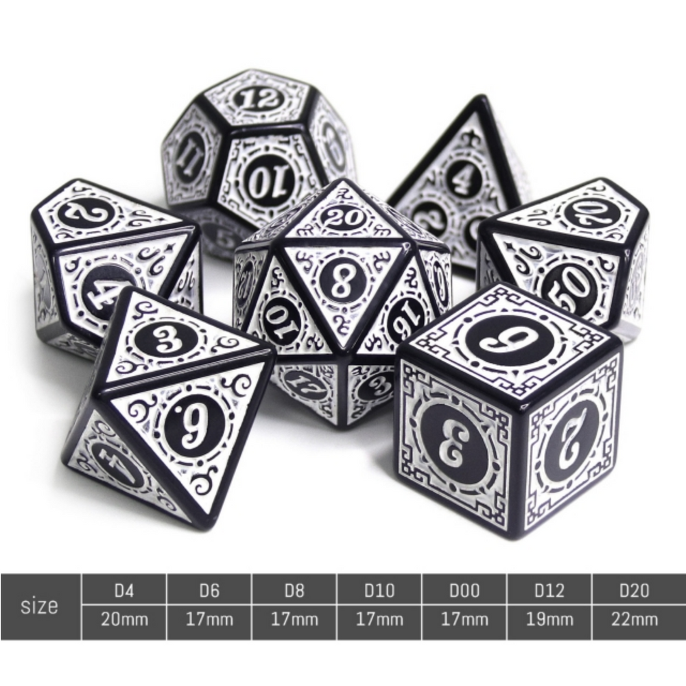 Foam Brain Games: Magic Flame - White RPG Dice Set