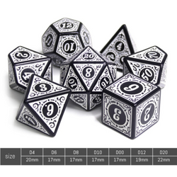 Foam Brain Games: Magic Flame - White RPG Dice Set
