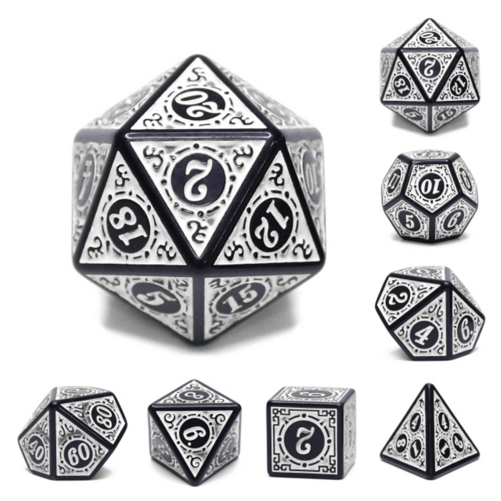 Foam Brain Games: Magic Flame - White RPG Dice Set