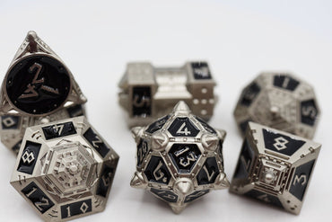 Foam Brain Games: Dice 51 Onyx Ethers - Metal Dice Set