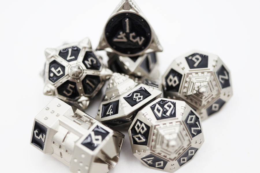 Foam Brain Games: Dice 51 Onyx Ethers - Metal Dice Set