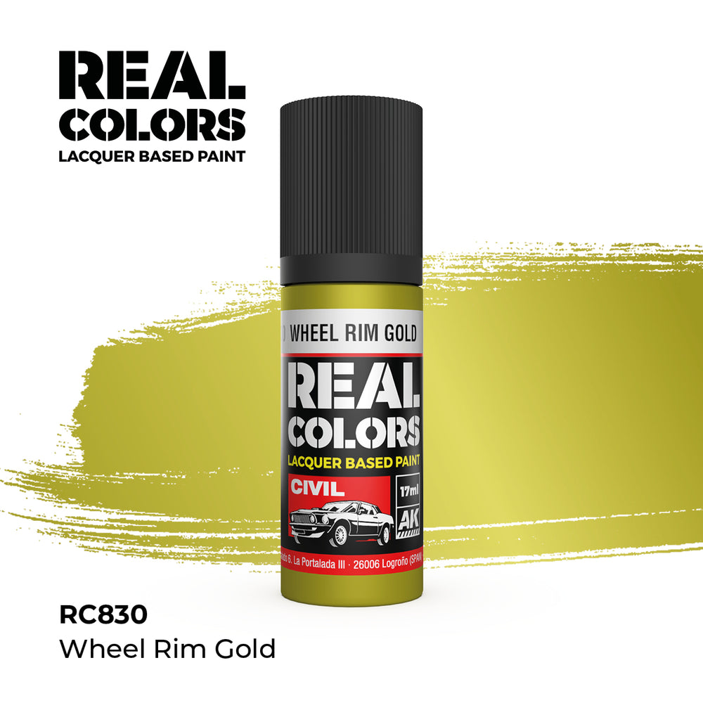 AK Interactive Real Colors - Wheel Rim Gold (18ml)