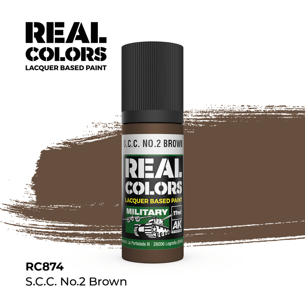 AK Interactive Real Colors - S.C.C. No.2 Brown (18ml)