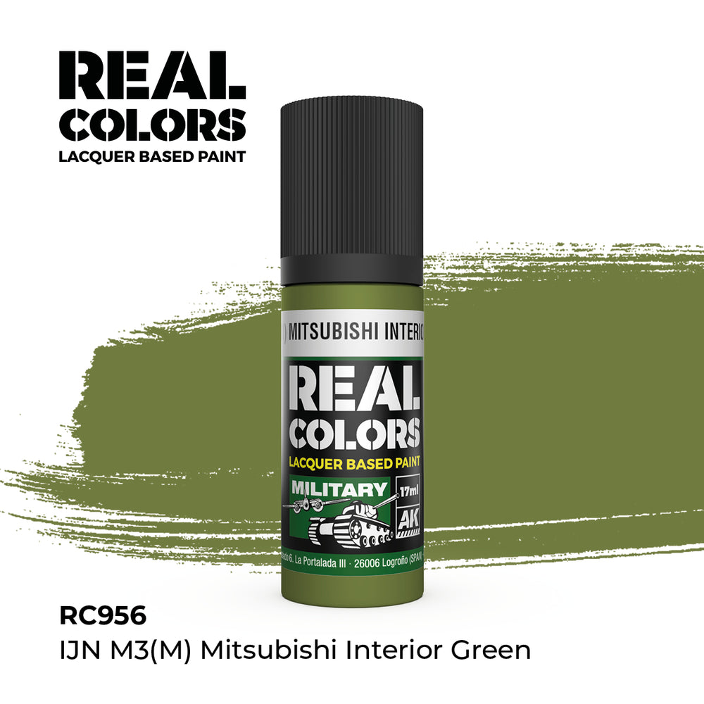 AK Interactive Real Colors - IJN M3(M) Mitsubishi Interior Green (18ml)