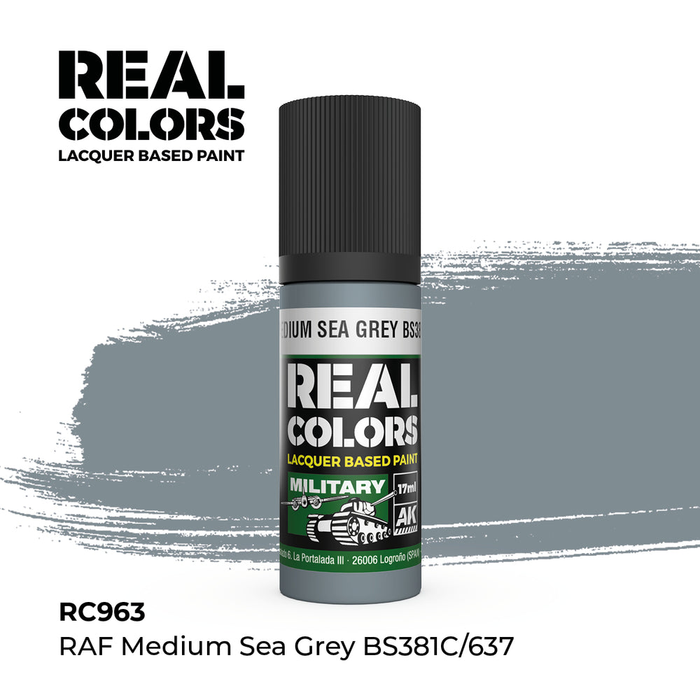 AK Interactive Real Colors - RAF Medium Sea Grey BS381C/637 (18ml)