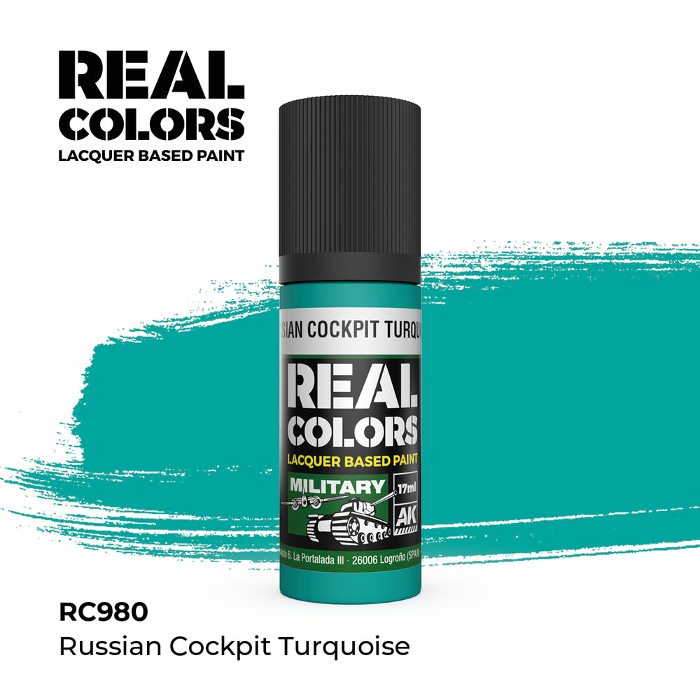 AK Interactive Real Colors - Russian Cockpit Turquoise (18ml)