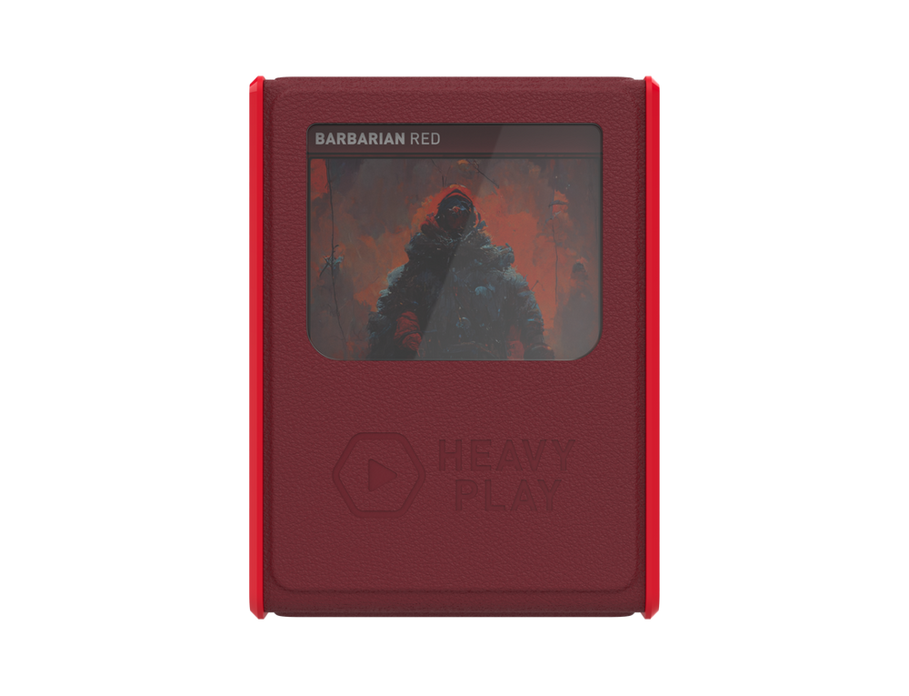 Heavy Play RFG Deck Box MAX: 100 Double Sleeved Barbarian Red