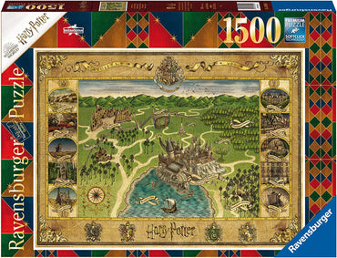 Harry Potter: Hogwarts Map 1500 Piece Puzzle