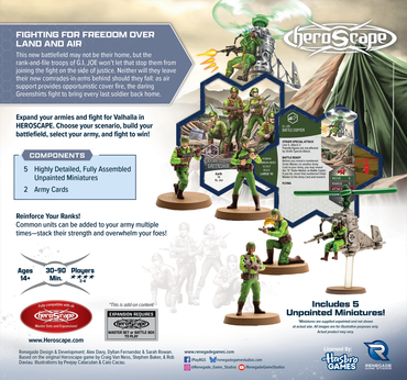 Heroscape: Army Expansion - GI Joe Greenshirts and Battle Copter