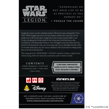 Star Wars Legion: Sun Fac and Poggle the Lesser - Operative and Commander Expansion