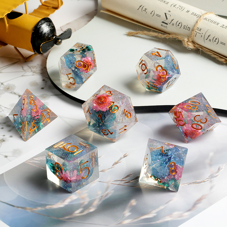 Dice Habit: Sharp Edge Dice Set (7pcs) - Winter Solstice