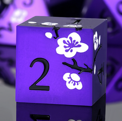 Dice Habit: Metal & Enamel Dice Set (7pcs) - Sakura Purple