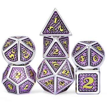 Dice Habit: Metal & Enamel Dice Set (7pcs) - Rainbow Scale