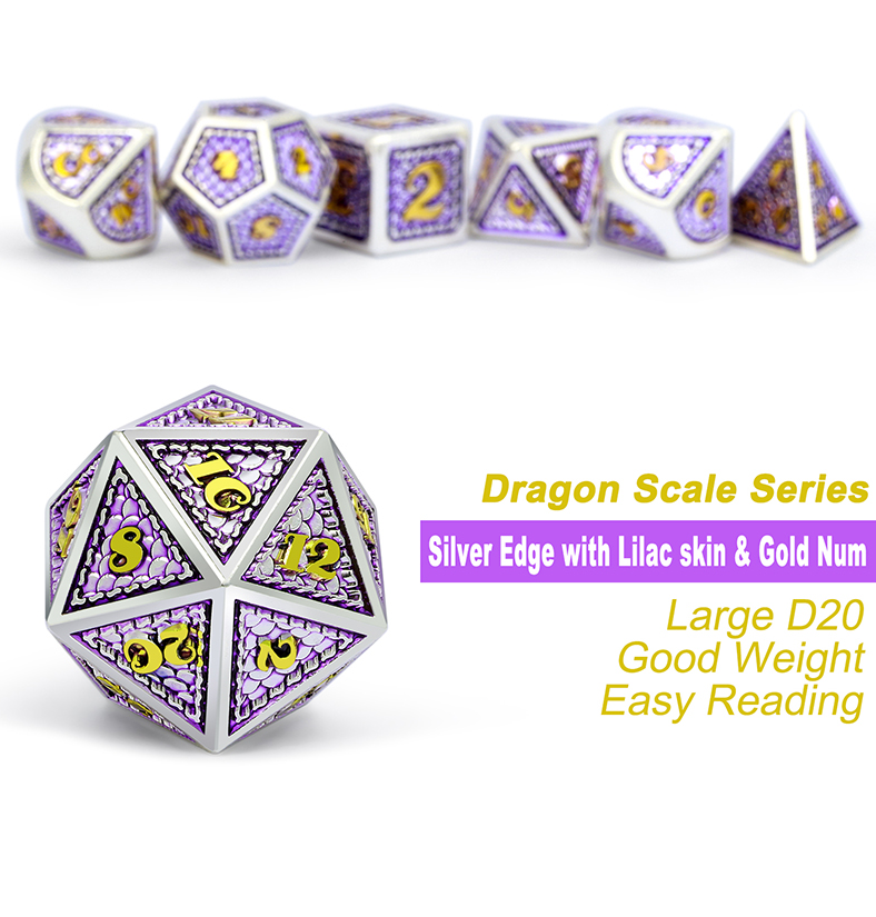 Dice Habit: Metal & Enamel Dice Set (7pcs) - Rainbow Scale