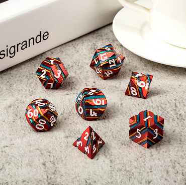 Dice Habit: Stripe Dice Set (7 pc) - Festival