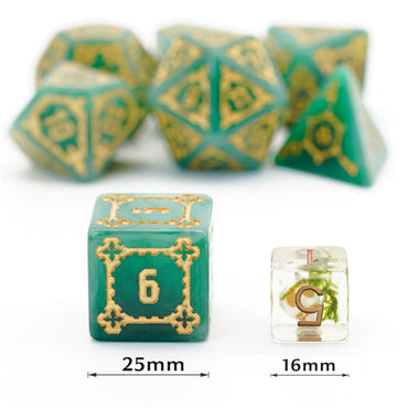 Foam Brain Games: Huge Green Castle Dice Set - 25mm