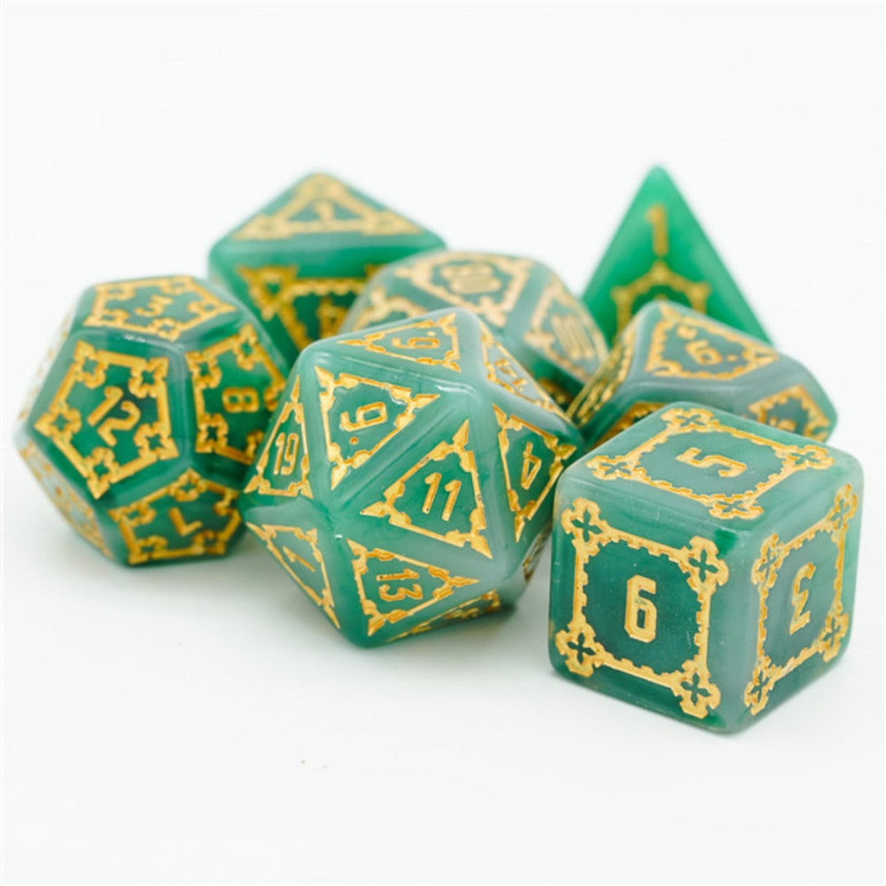 Foam Brain Games: Huge Green Castle Dice Set - 25mm