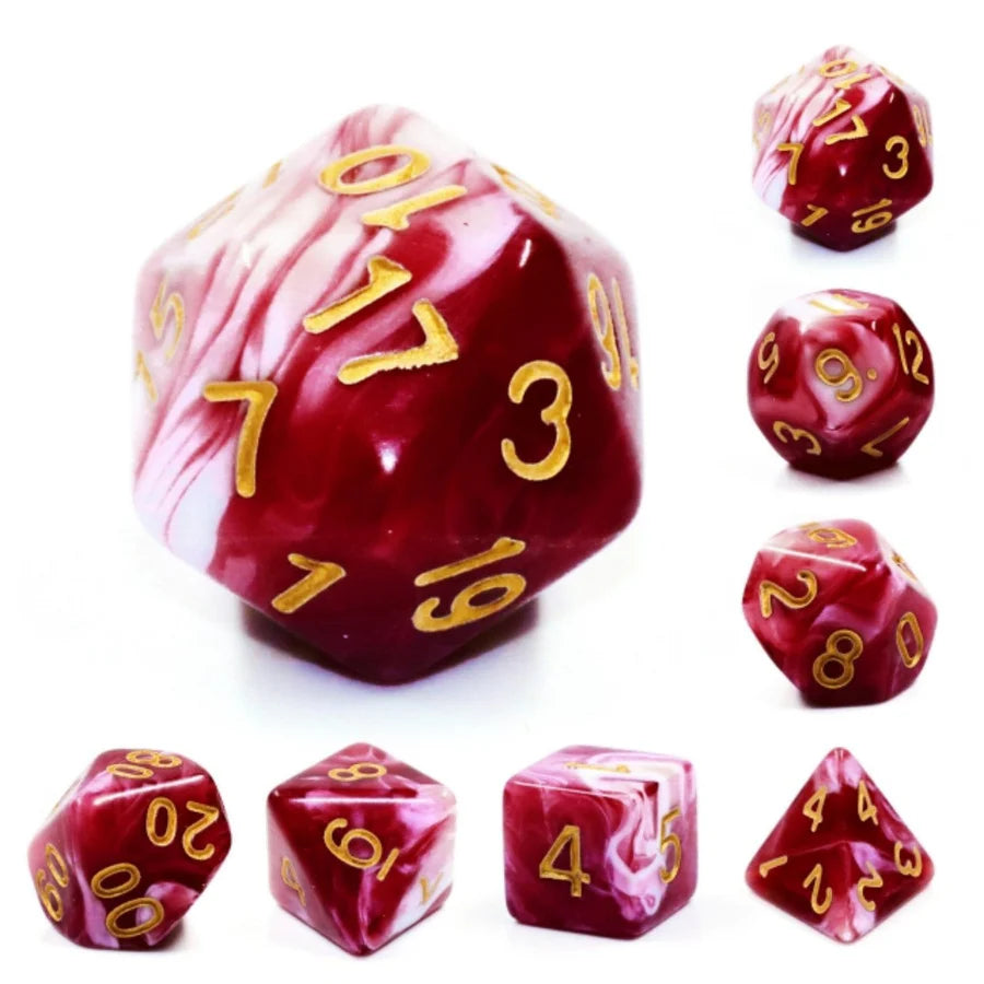 Foam Brain Games: Cherry Cream RPG Dice Set