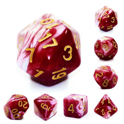 Foam Brain Games: Cherry Cream RPG Dice Set