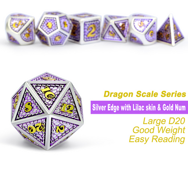 Dice Habit: Metal & Enamel Dice Set (7pcs) - Regal