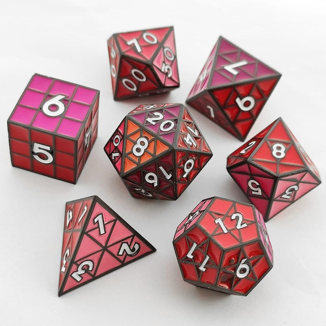 Foam Brain Games: Puzzle Cube Shades of Red - Metal Dice Set