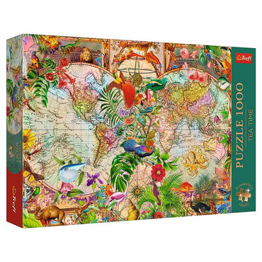 Puzzle: Tea Time - Antique Map (1000pc)
