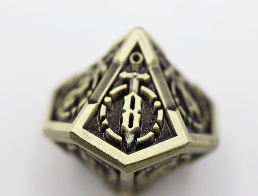 Foam Brain Games: Crossed Swords - Timeworn Swords Metal RPG Dice Set