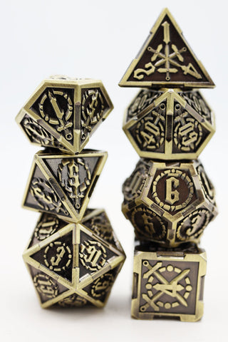 Foam Brain Games: Crossed Swords - Timeworn Swords Metal RPG Dice Set