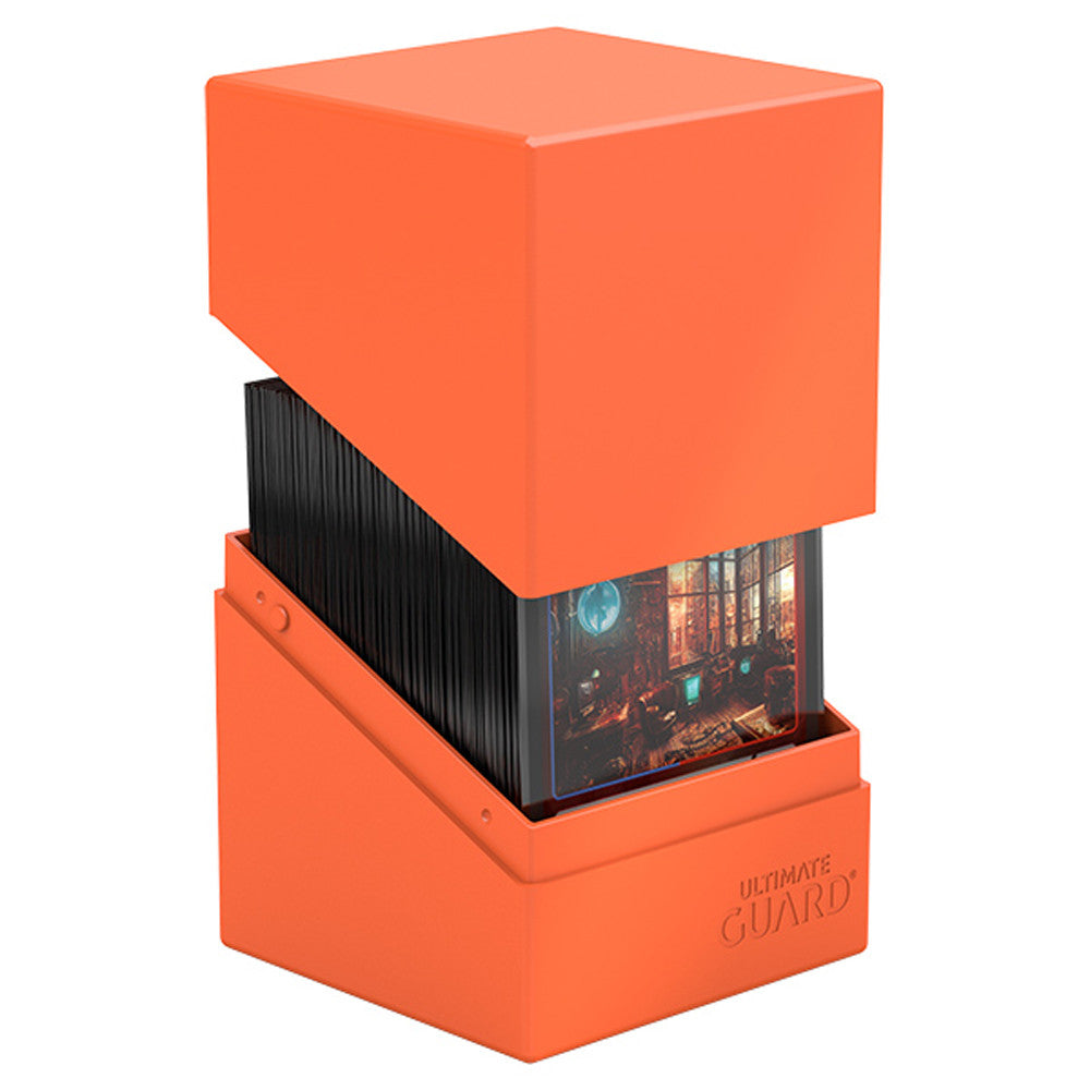 Ultimate Guard Boulder Deck Box: 100+ Solid Neon - Neon Orange