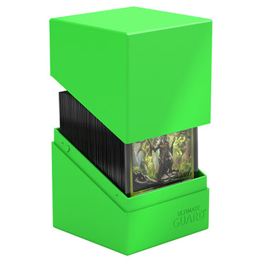 Ultimate Guard Boulder Deck Box: 100+ Solid Neon - Neon Green
