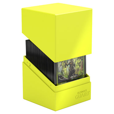 Ultimate Guard Boulder Deck Box: 100+ Solid Neon - Neon Yellow