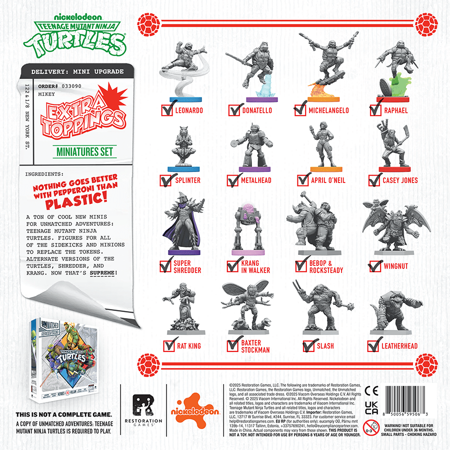 Unmatched Adventures: Teenage Mutant Ninja Turtles - Extra Toppings Miniature Pack